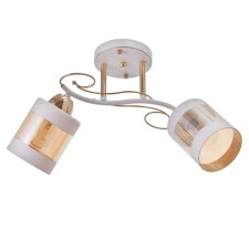 Chandelier 1083/2wt+GD 40W E27 White-gold 46x15x24 cm Bayerlux
