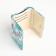 Women's wallet on the button, turquoise color