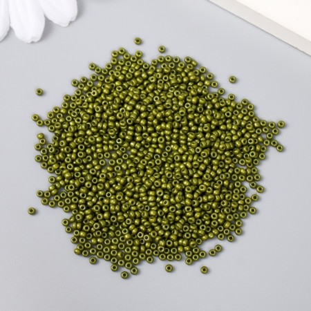 Glass beads 12/0 "dark olive" 15 grams-1