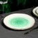Ceramic plate "Swallows", Ø 21.8 cm, green color