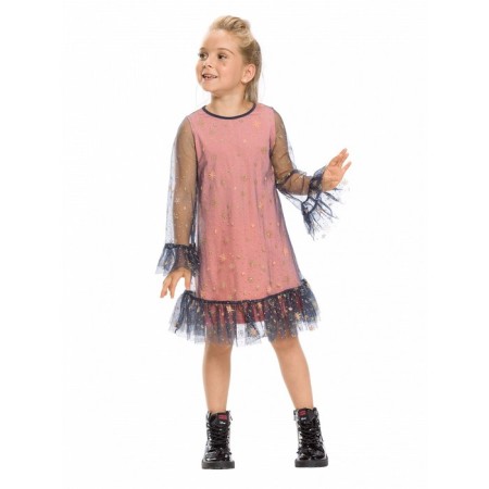 Dress for girls, height 86 cm, gray color-3