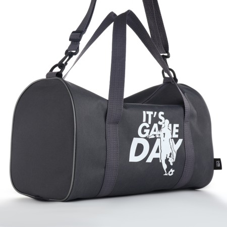 Sports bag with lightning, long belt, gray color-5