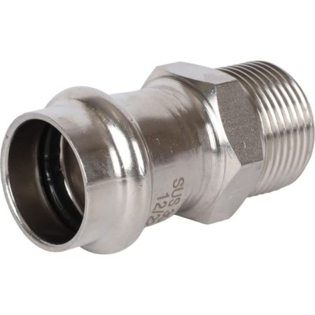 Adapter Rommer RSS-0021-002234, VPR-HR, D = 22 mm x 3/4 ", press, stainless steel-2