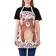 Apron of a kitchen with a photo print "joyful bear", adjustable, size OS