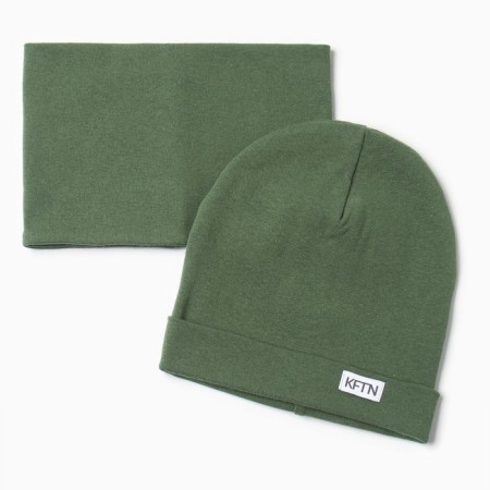 Children's cap KAFTAN with snood, rr 50-54, khaki
