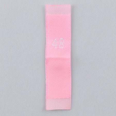 Textile strip "48", 4.6 x 1.1 cm, pink color-3