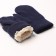 Women's mittens with fur inside VZ632-01, dark blue color, river 7-8