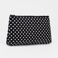 Cosmetic bag with lightning, black color