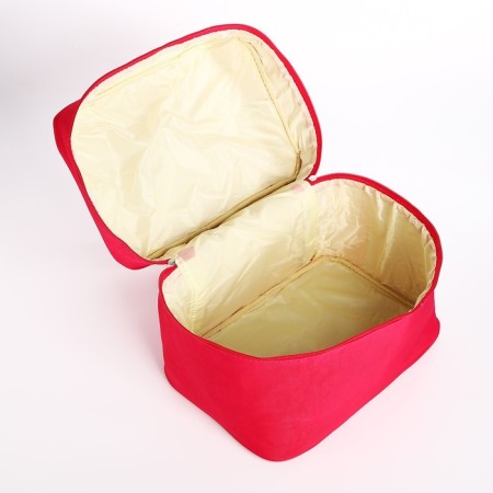 Lightning cosmetic bag, raspberry color-2
