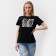 T -shirt female, black color, size 46