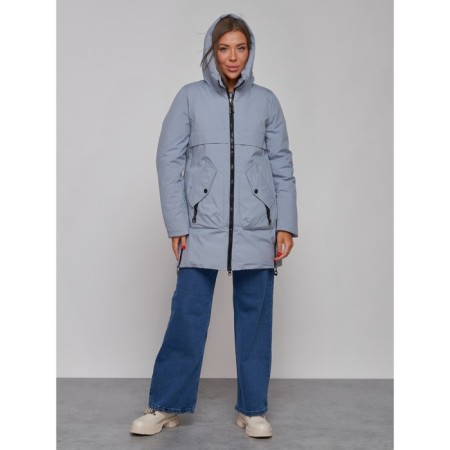 Winter jacket female, size 50, blue color-4