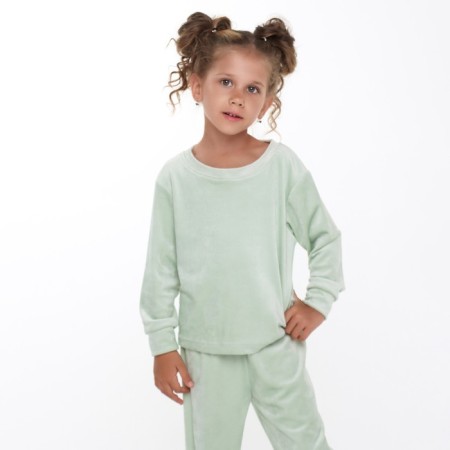 Pajamas for a girl, mint color, height 110 cm-4