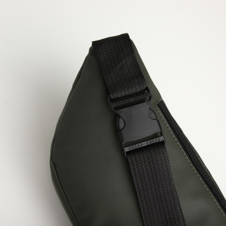Lightning waist bag, 3 outer pockets, green color-4