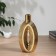 VAZA Ceramics Table "Bram" bottle, 28x14 cm, gold