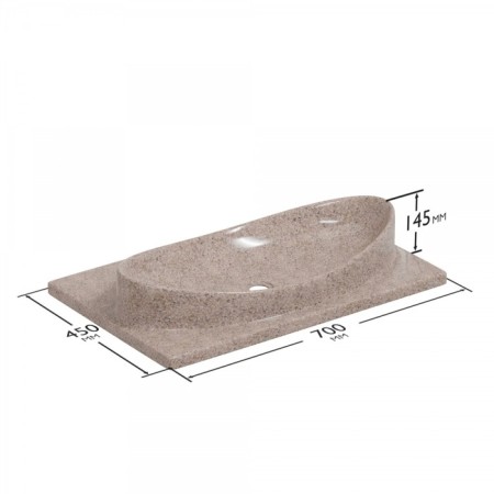 Furniture Santa “Vega 70” 900142, cast marble, river sand color-1
