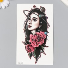 Black tattoo on the body, color 