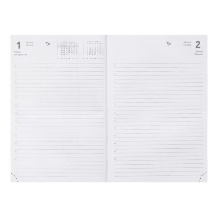 Dated diary 2024, A5, 176 sheets, Attomex.lancaster, Balakron cover, Lasse, Block 70 g/m2, blue-8