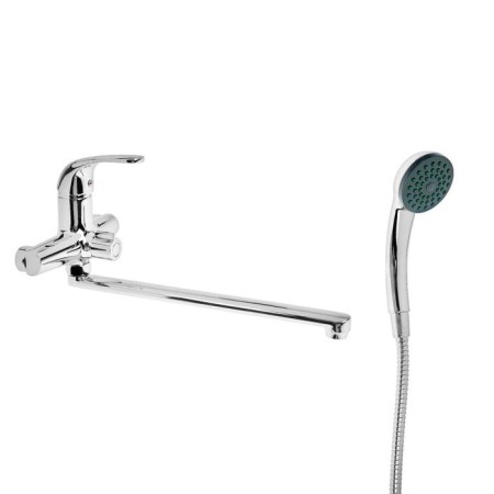 Accoona A7113 bath mixer, single -leaf, pouring 33 cm, with a shower set, chrome
