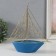 Souvenir ceramics, metal "Sails with sails" blue with gold 22.8x5.9x24 cm