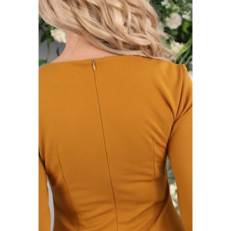 Female dress, size 44, mustard color-7