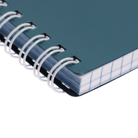 Notebook plastic cover A6, 80 sheets on the crest of Metallic, dark blue-1