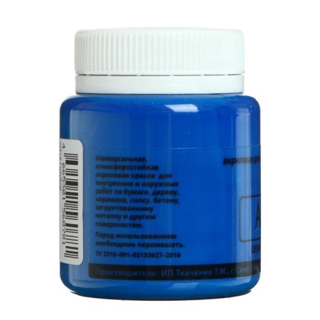 Acrylic matte paint 80 ml, Wizzart Matt, blue, frost -resistant-1