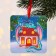 Christmas tree pendant fluorescent "Happiness to the house", 12 x 12 cm