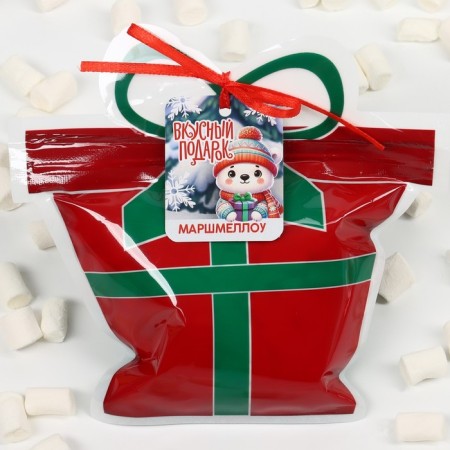 New Year! Marshmallow in a package with a “delicious gift” nameplate, with a taste of Slombir, 40 g-1