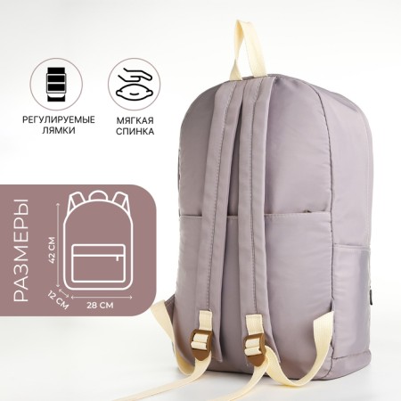Youth backpack from lightning textiles, 2 pockets, gray color-1