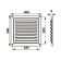 Ventilation grate Zein Lux RM3030C, 300 x 300 mm, with a grid, metal, galvanizing