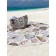Pareo and beach rug "Draw shells", D = 150 cm