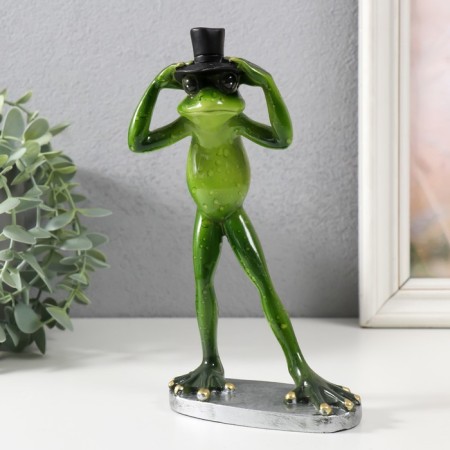 Souvenir Polystone Lak "Frog in the cylinder" 12.3x6.5x20.3 cm