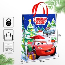 New Year. Gift package, 31x40x11.5 cm, cars