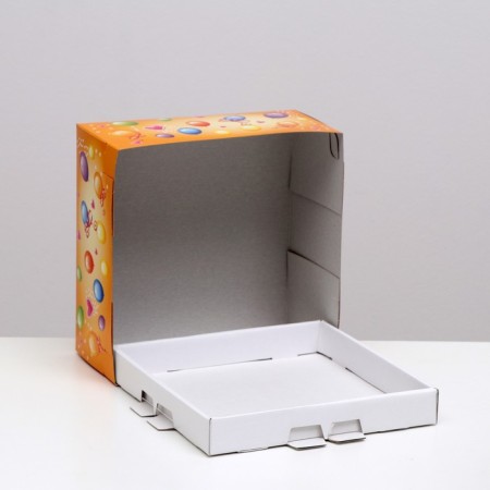 Cake box "Happy Birthday", 24 x 24 x 12 cm, 1.5 kg-2