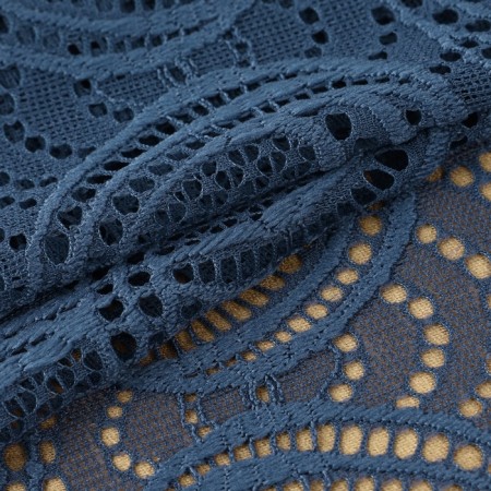 Lace elastic fabric, 180 mm × 2.7 ± 0.5 m, blue color-1