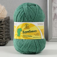 Bambino yarn 35% Merinos wool, 65% acrylic 150m/50g (020 eucalyptus)