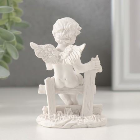 Souvenir Polystone "Angel on a fence" 9x6x4 cm-2