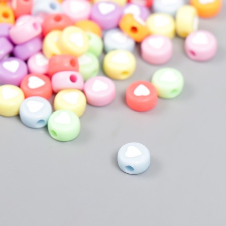 A set of beads for creativity plastic "heart in the circle" Bright 20 g 0.4x0.6x0.6 cm-2