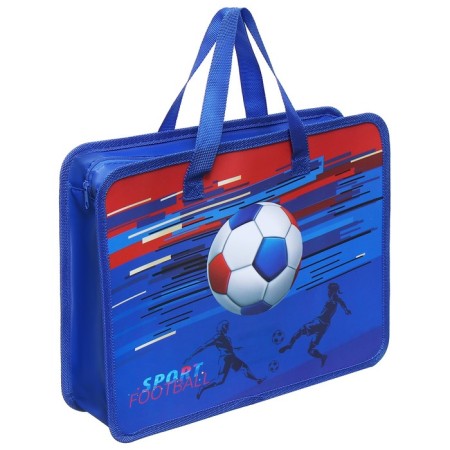 Folder with handles plastic A4 Calligrata Football, 32.2x25.6x7 cm,-1
