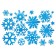A set of snowflakes for decor, counting material, blue color