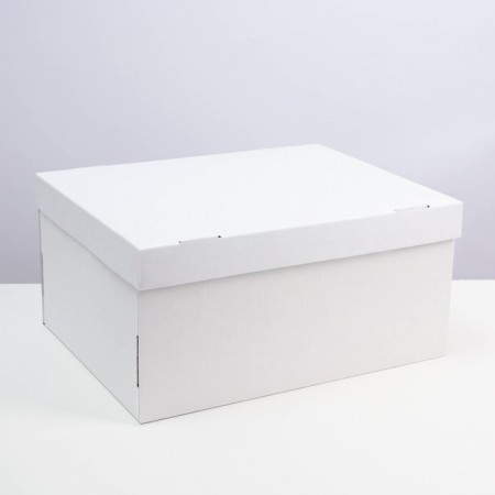 The box is folding, the lid is, white, 37 x 28 x 18 cm
