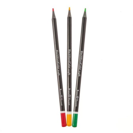 Caucal pencils 36 colors Blackwoodcolor, plastic, three -sided, mix-3