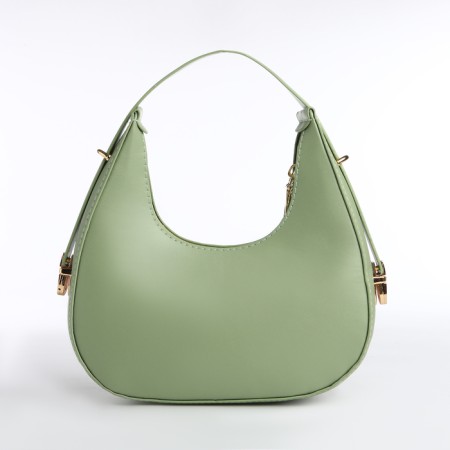 Bag Women's Baget with a zipper, green color