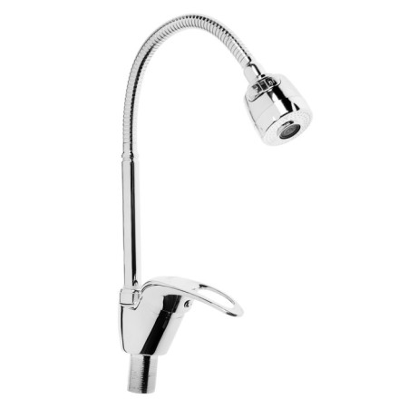Kitchen mixer Zein Z2072, flexible spout, cartridge ceramics 40 mm, brass, chrome-4