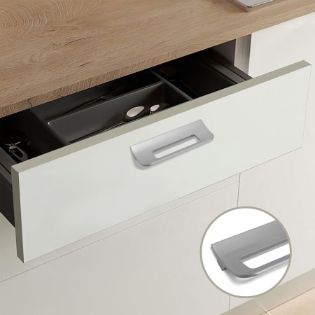 Furniture bracket RS1402, m/o = 128, graphite color