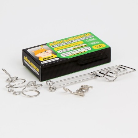 Metal puzzles "Dodge", 3 pieces-6