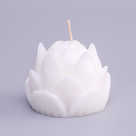 Figure candle "Lotus", 6x4.5 cm, white-1