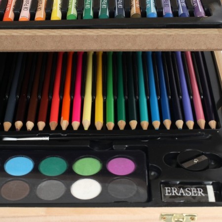 Drawing for drawing in a wooden suitcase, folding-13