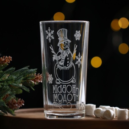 New Year! New Year's glass glass "Snowman", 280 ml-1