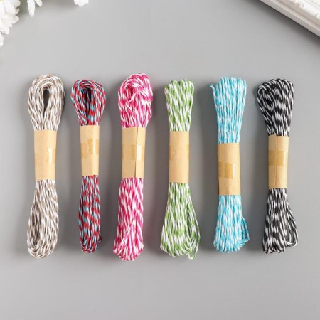 Braid decorative paper "strips" winding 10 meters set 12 pcs mix 21x14x2 cm-1